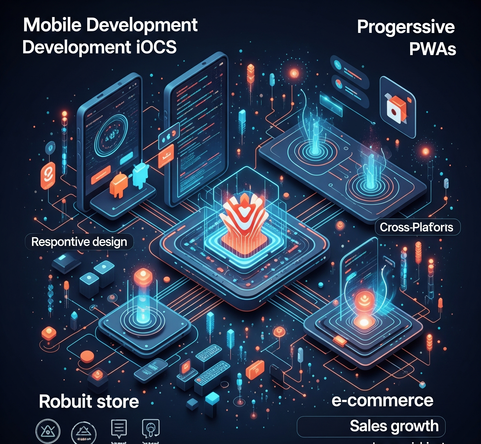 Mobile App Development Illustration